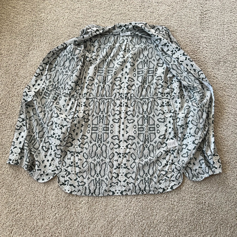Equipment Snakeskin Print Long Sleeve Dress - Picture 7 of 16